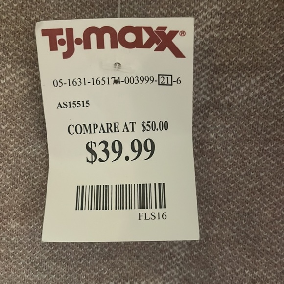 Jones & Co, Jones New York Cardigan, beige with white window-pane plaid. - Picture 6 of 10